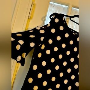 Tommy Hilfiger Dress size 14 black with large white polka dots